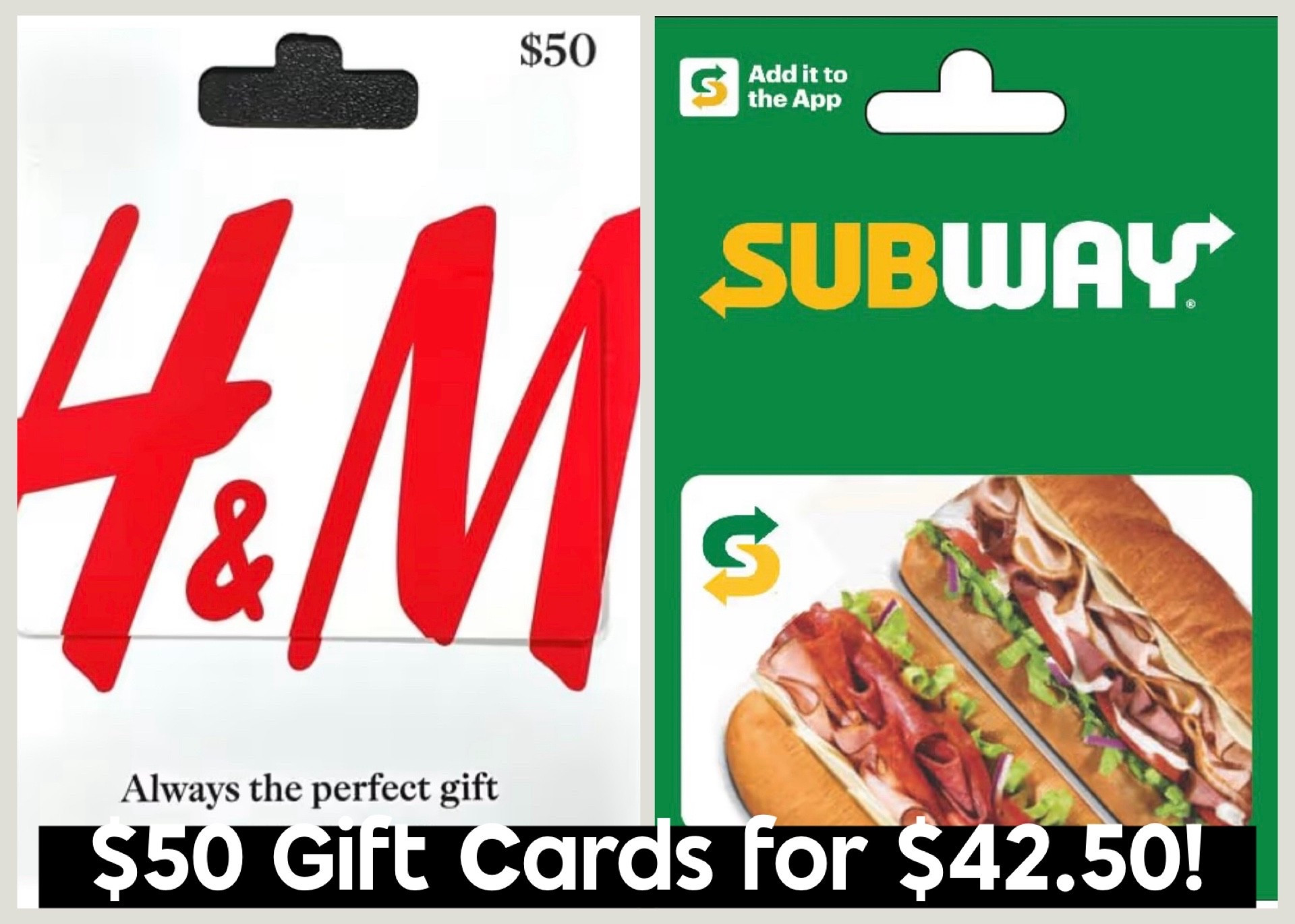 Waking up to more gift card Lightning Deals at Amazon! H&M and Subway $50 Gift Cards are $42.50 right now, and going quickly. You receive physical gift cards, which are always great for gifting! 

#LTKSpringSale #LTKSaleAlert
