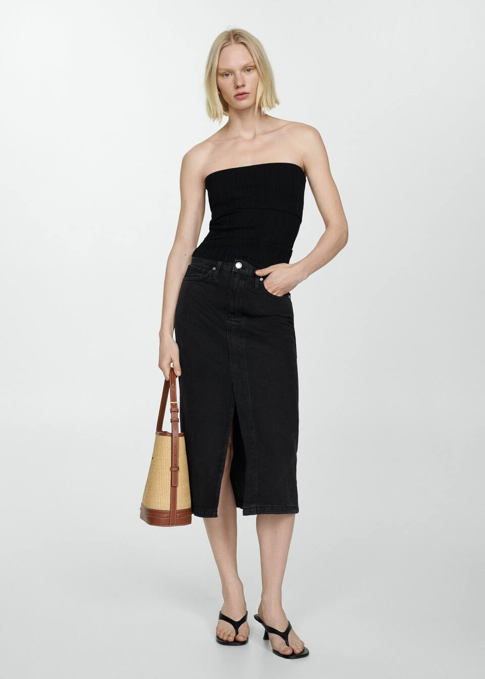 Search: Black denim midi skirt (1) | Mango USA | MANGO (US)