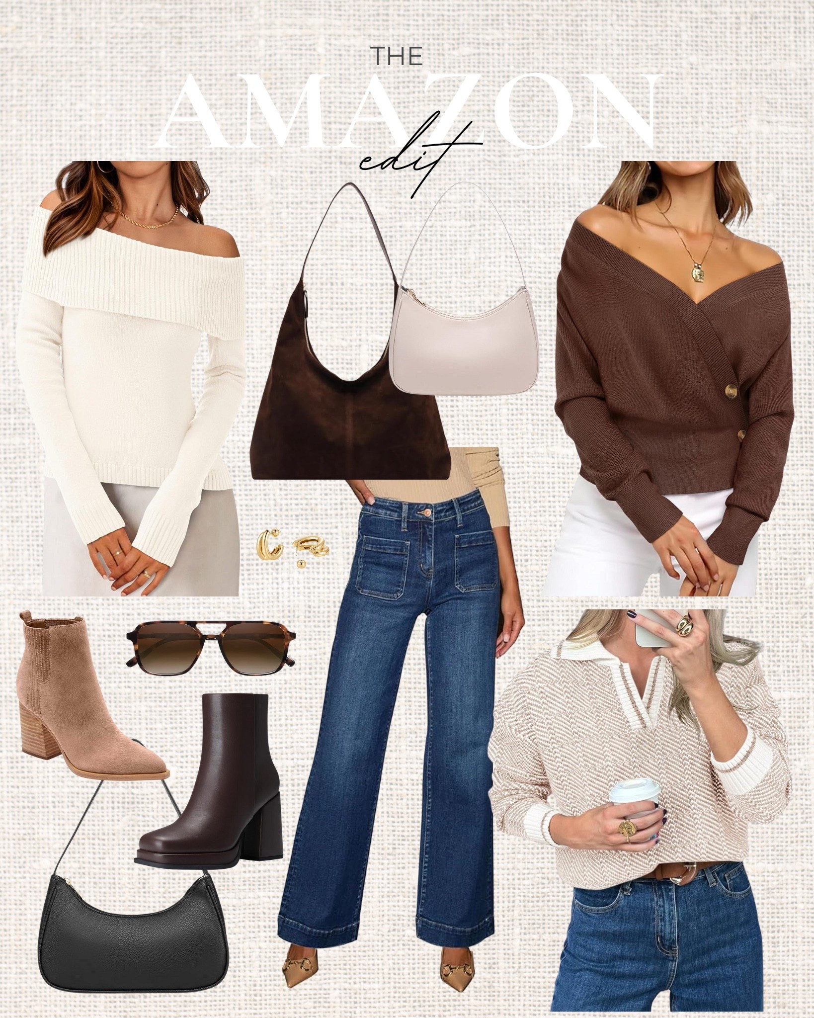 New Amazon fashion pieces that make every outfit look cute!
transitional outfits, small hobo bags, gold jewelry, winter booties, wide leg pants, layering pieces, fall to winter look, casual style, trendy outfits, wardrobe essentials, everyday wear, favorite finds, amazon style, affordable look

#LTKU #LTKFindsUnder50 #LTKSeasonal
