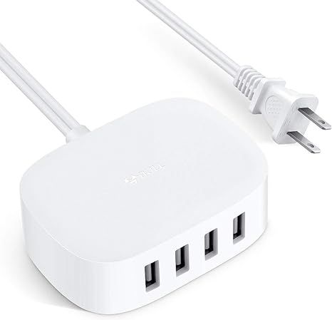 USB Charger Station, BULL USB Charging Station with 4 Port, Desktop USB Charging Station for Mult... | Amazon (US)