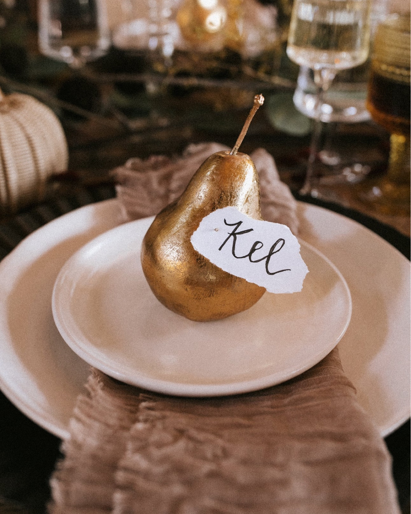 Sweet Moment Pear - These golden pears are an affordable option for table centerpieces, seating name tags or any other fall decor. Grab a bunch of them and experiment with all the versatility options these can be used for.

#LTKHoliday #LTKSeasonal #LTKhome