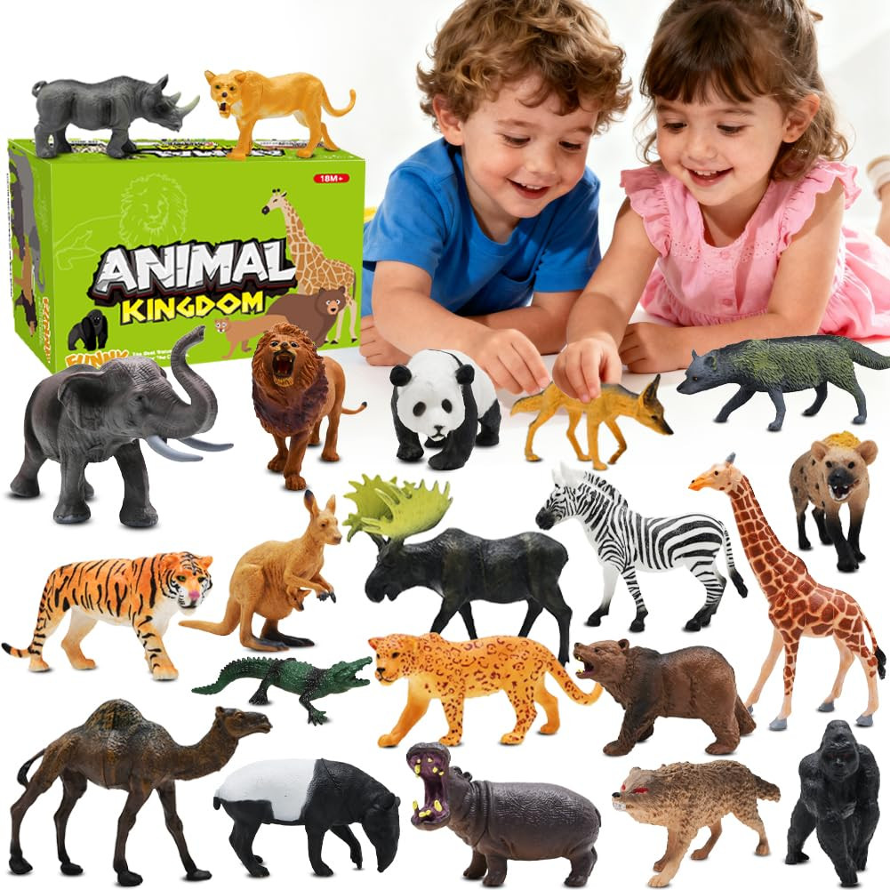 Safari Animals Figures Toys, Realistic Wild Zoo Animal Figurines, Plastic African Jungle Animals ... | Amazon (US)