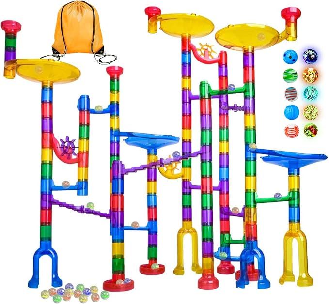 Meland Marble Run - 132Pcs Marble Maze Game Building Toy for Kid, Marble Track Race Set&STEM Lear... | Amazon (US)
