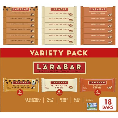 Larabar Variety Pack, Gluten Free Vegan Fruit & Nut Bars, 18 Bars, 1 lb 14 oz | Amazon (US)