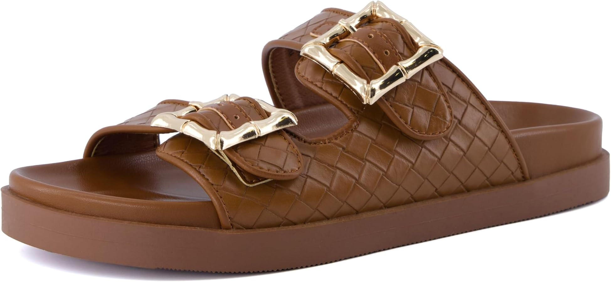 CUSHIONAIRE Loft Women's Quilted Slide Sandal With Cushioned Footbed and Adjustable Buckles | Amazon (US)
