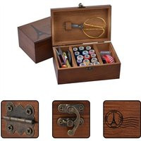 Wooden Sewing Box Basket, Hand Home Repair Tool Kit, Universal Sew Kit Accessories For Adults, Vinta | Etsy (US)