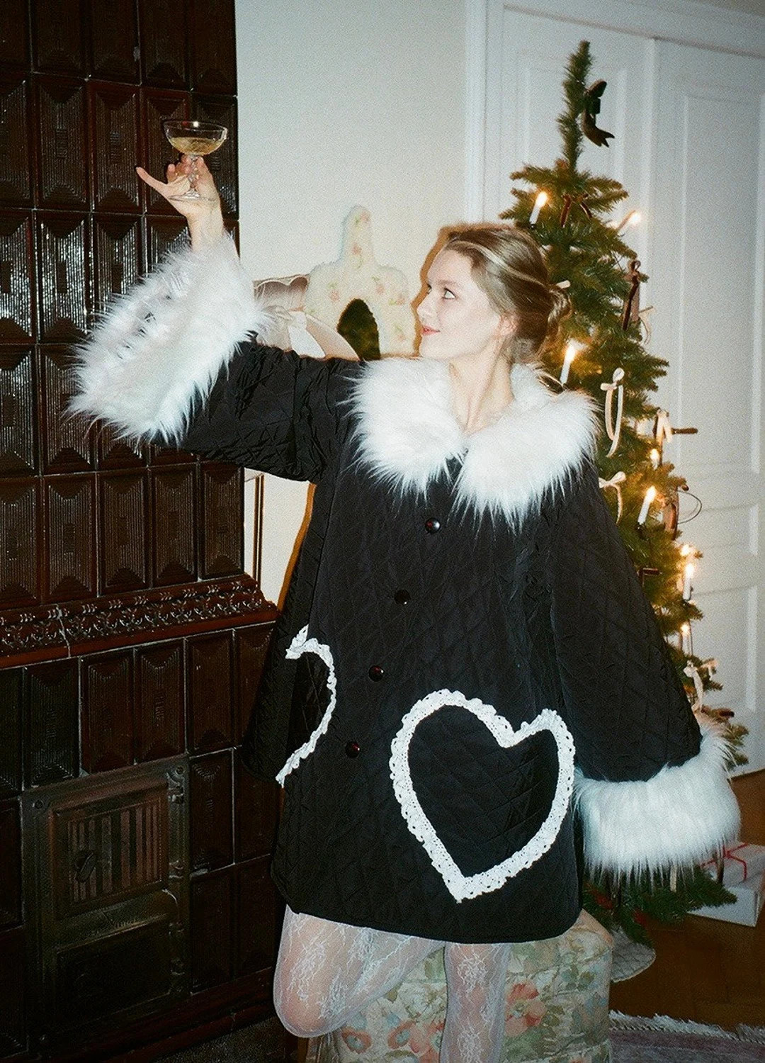 Faux Fur Winter Coat Coquette Vintage - Etsy | Etsy (US)