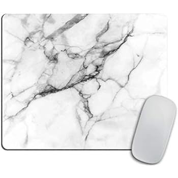 Marble Mousepad White Marble Print Mouse Mat Mouse Pad Office Mousemat Mousepads with Design Desk... | Amazon (US)
