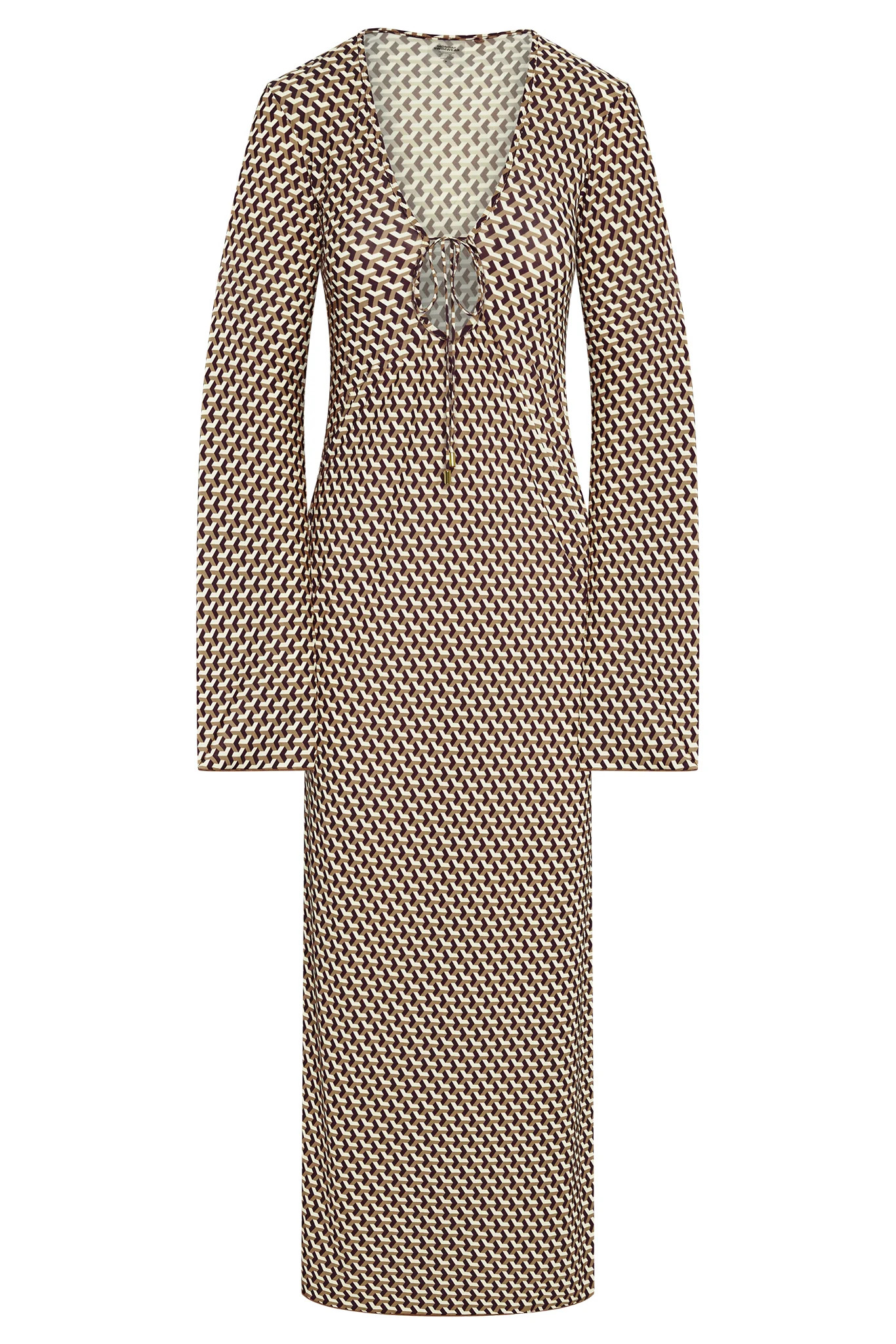 Marabella Kaftan - Husk Geo Tissue Jersey | Monday Swimwear