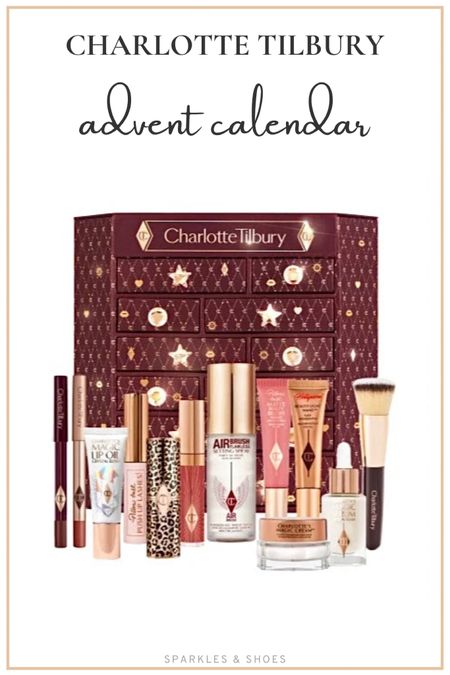 Charlotte Tilbury New! Charlotte's Lucky Chest Of Beauty Secrets - 12 Door Beauty Advent Calendar -NEW! 12-drawer beauty advent calendar with 2 full-sized beauty secrets and 10 magical makeup and skincare minis!