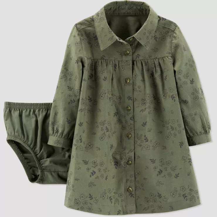 Carter's Just One You® Baby Girls' Floral Dress - Green | Target