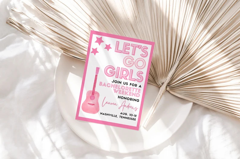 Nashville Bachelorette Bachelorette Party Invitation Template - Etsy | Etsy (US)