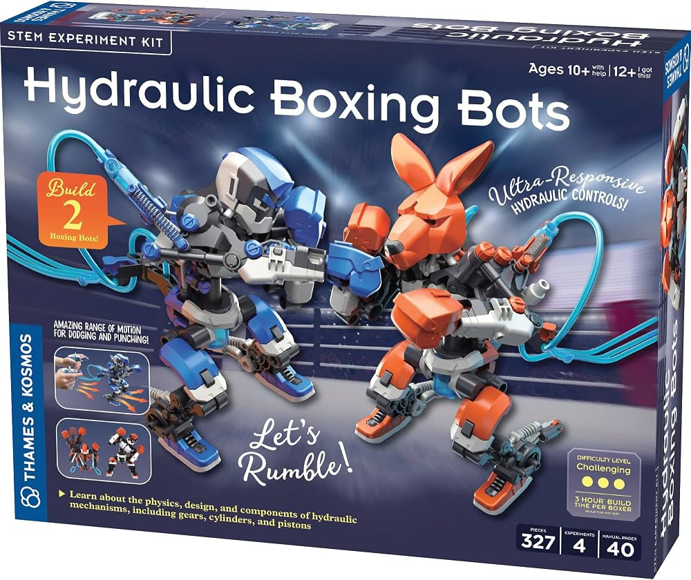 Thames & Kosmos Hydraulic Boxing Bots STEM Experiment Kit | Build Two Hydraulic-Powered Boxing Ro... | Amazon (US)