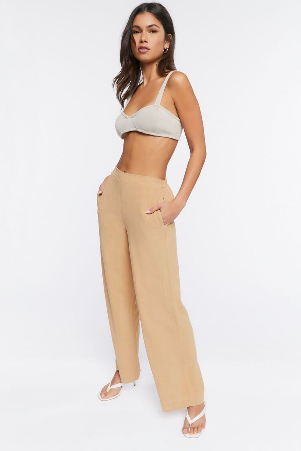Wide-Leg Mid-Rise Pants | Forever 21 (US)