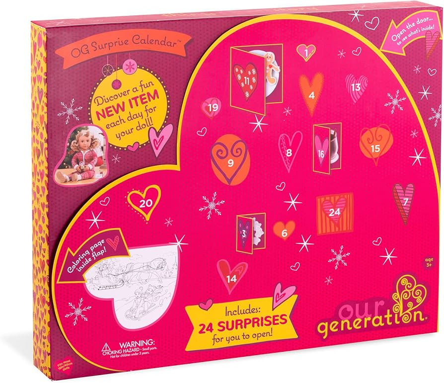 Our Generation – 18-Inch Doll Accessories – Surprise Calendar – Christmas Accessory Advent ... | Amazon (US)