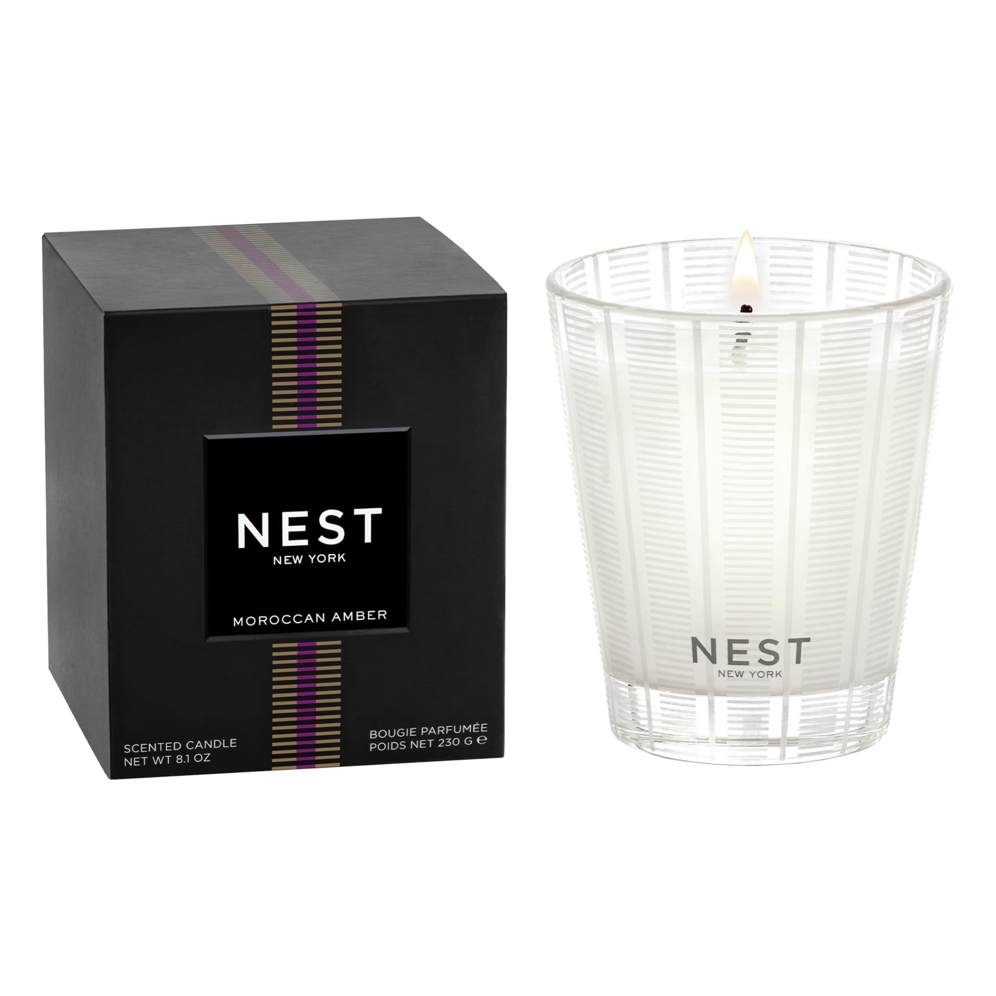 NEST New York Scented Classic Candle, Moroccan Amber - 8.1 oz - Up to 60-Hour Burn Time - Reusabl... | Amazon (US)