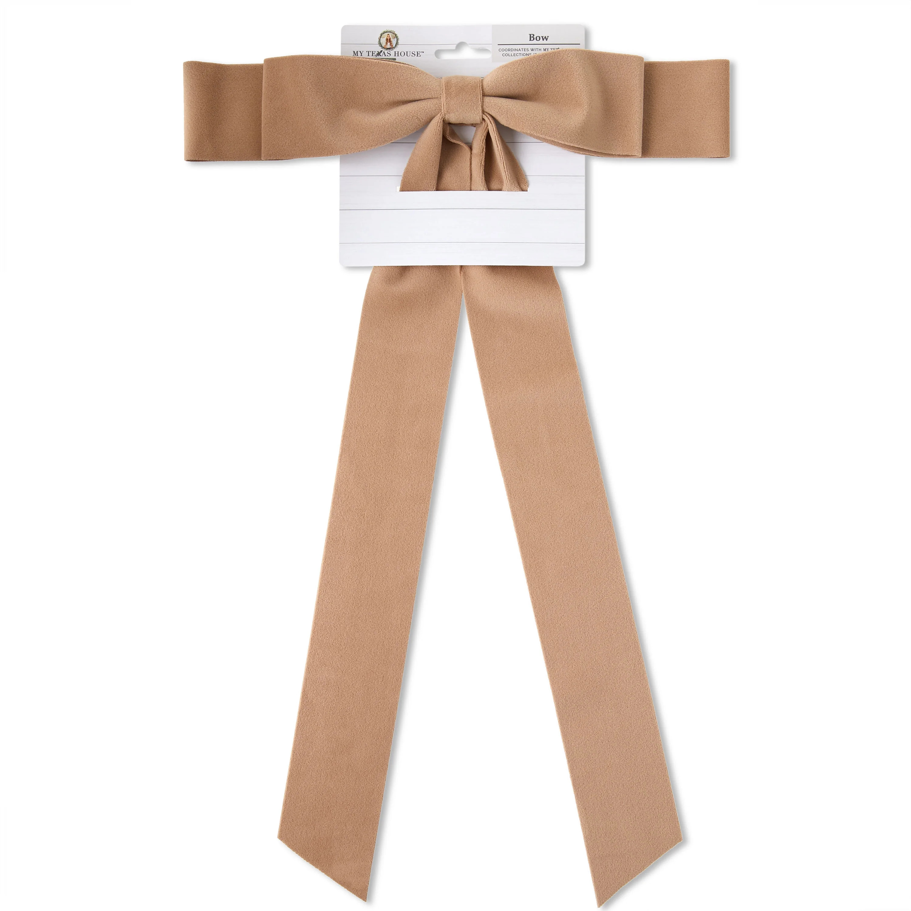 Taupe Floppy Suede Decorative Christmas Bow, 18", by My Texas House - Walmart.com | Walmart (US)
