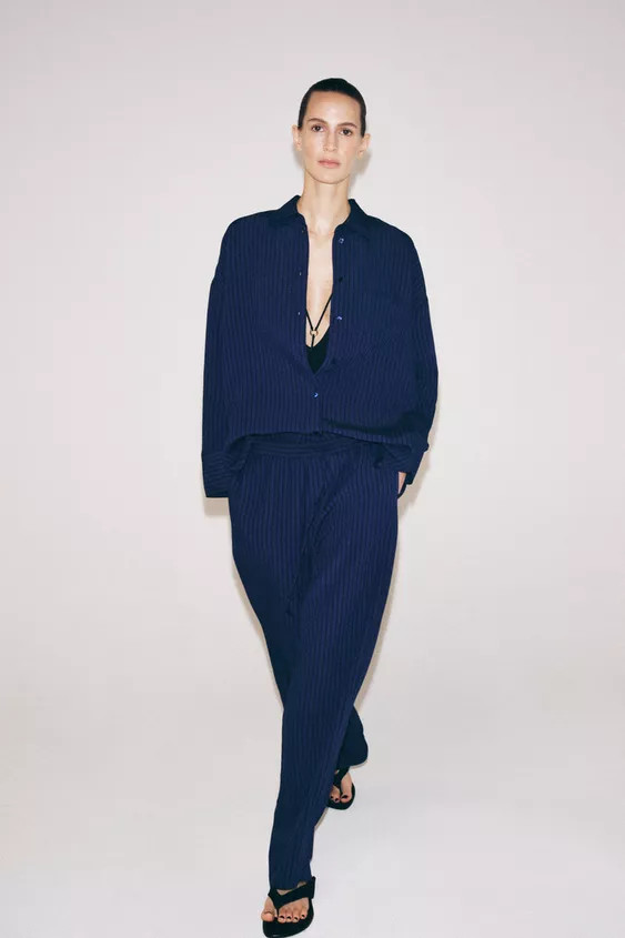 PANTALÓN PIJAMERO ESTRUCTURA ZW COLLECTION | Zara US