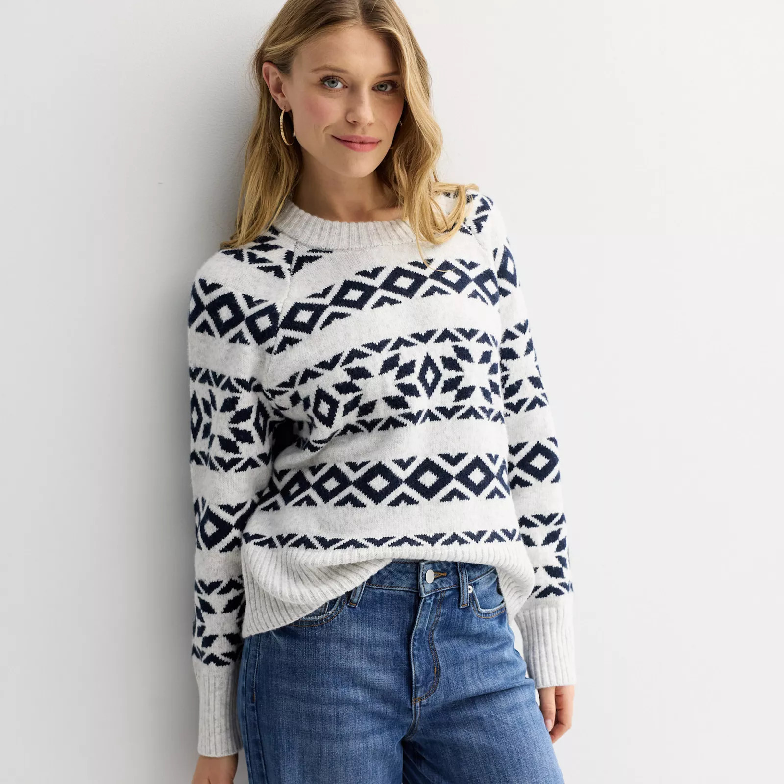 Women's Sonoma Goods For Life® Cozy Heritage Fair Isle Sweater | Kohl's