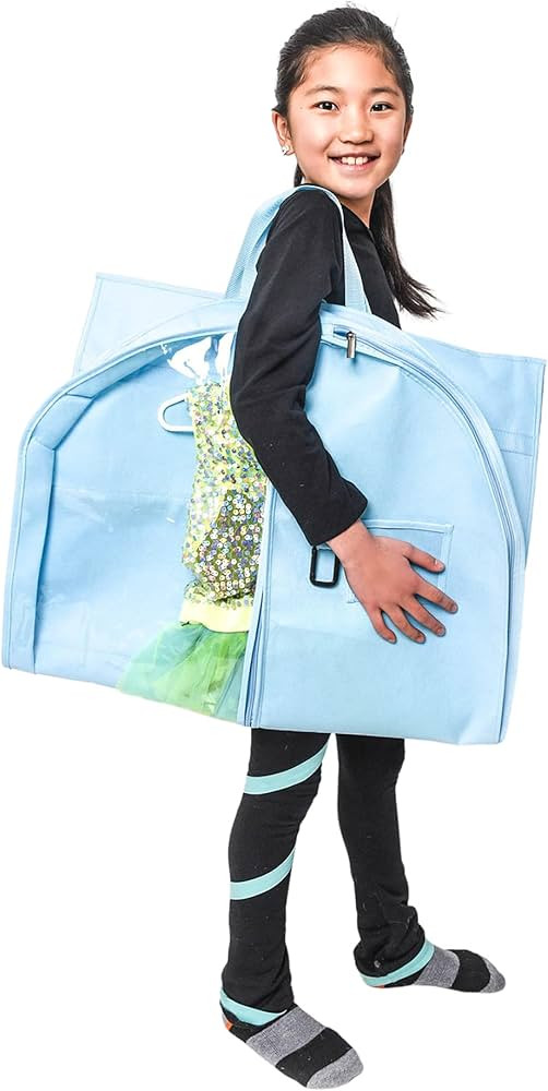 Waterproof Hanging Garment Bag 40 inch Clothes Bag with Gusset, 5 Pockets & Side Zip for Dance Co... | Amazon (US)