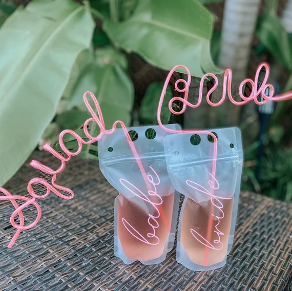 Bride Straw | Bachelorette Silly Straw | Squad Straw | Reusable Straw | Etsy (US)