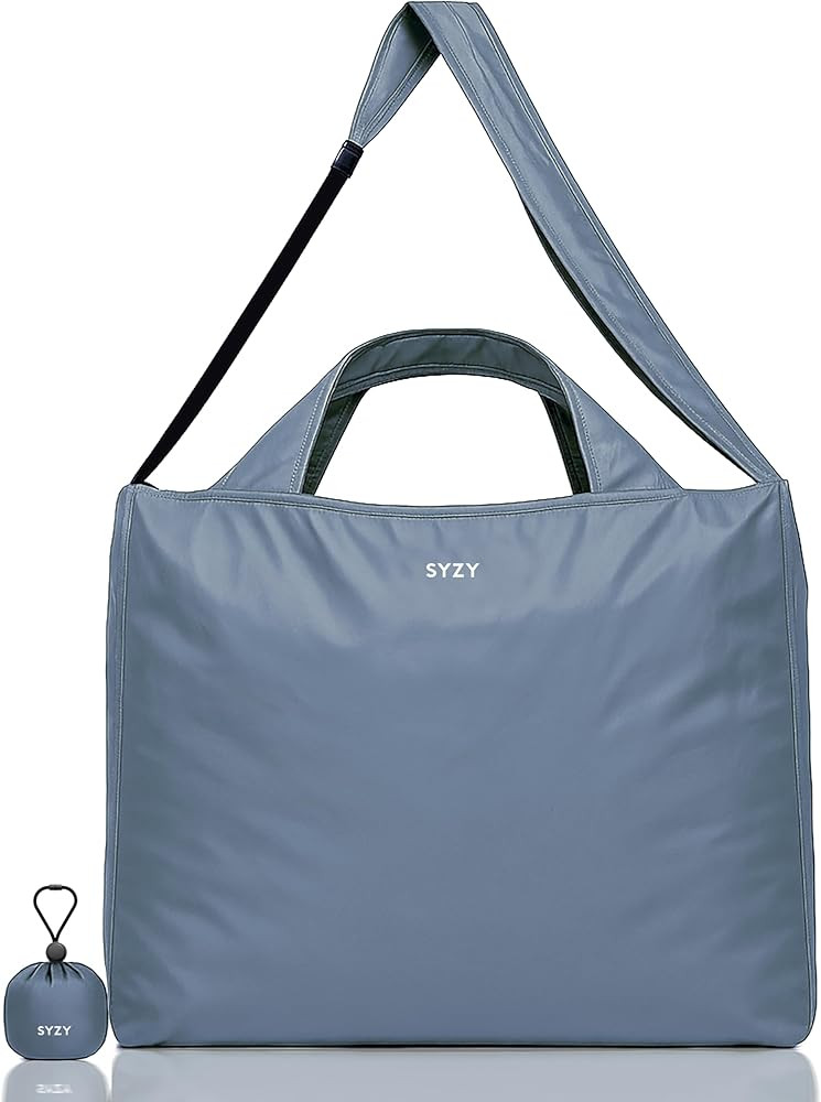 SYZY World's Most Compact Oversized Bag - Water Resistant Zipper Crossbody Tote bag - Weekender B... | Amazon (US)