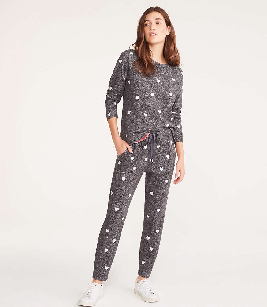 Lou & Grey Heart Terry Sweatpants | LOFT