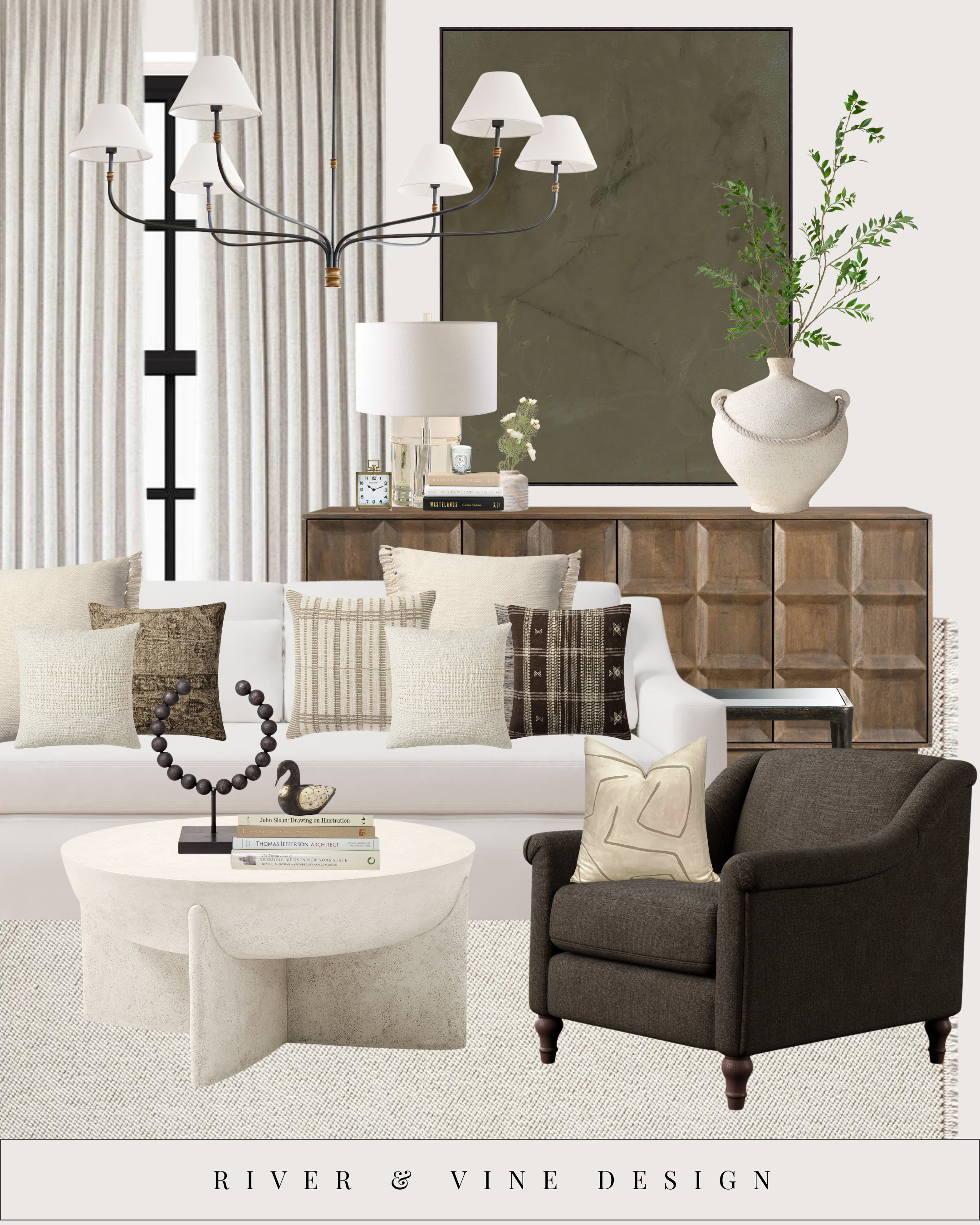 This is one of my favorite ways to make a living room feel layered and intentional without relying on color.

Here’s what’s happening in this space:
• A sculptural coffee table that anchors the seating area
• Upholstery staying soft and neutral so texture can do the work
• Dark wood + olive tones adding contrast without feeling heavy
• Mixed pillows that feel collected, not matchy
• One statement accent chair to break up the sofa silhouette

It’s calm, grounded, and quietly interesting — the kind of room that feels finished but not overstyled.

Everything shown is linked below 👇

Pinterest Title

Neutral Living Room with Sculptural Coffee Table and Textured Layers

Alt Text

Neutral living room design featuring a sculptural stone coffee 

 #LTKHome