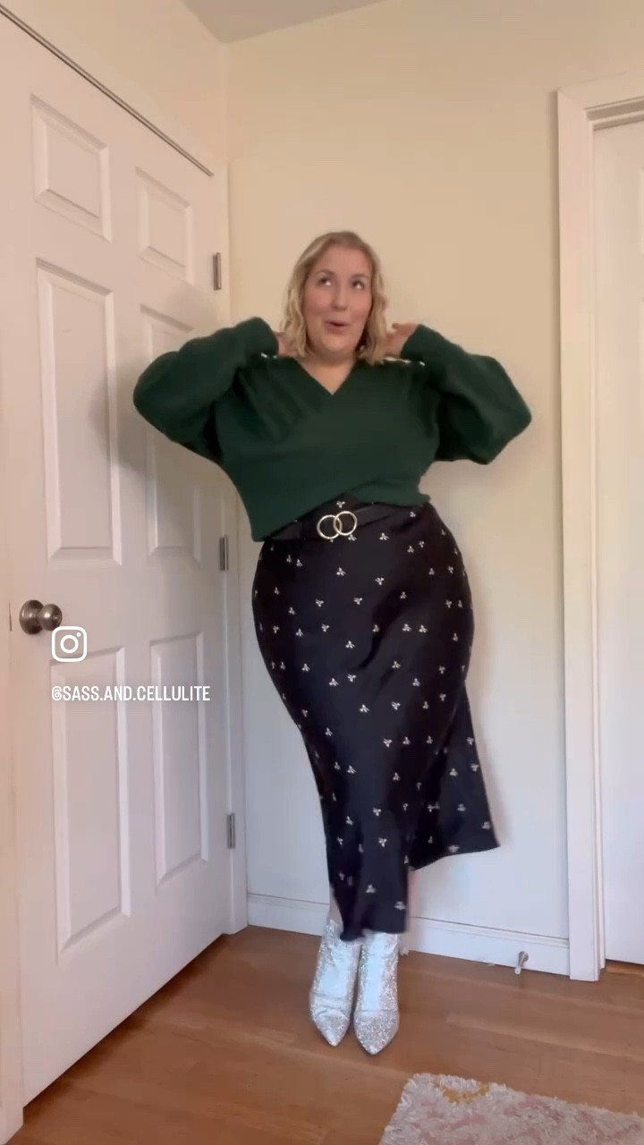 Plus size holiday outfit inspo🖤 
Wearing XXL in the dress and XL in the sweater 

#LTKSeasonal #LTKHoliday #LTKPlusSize