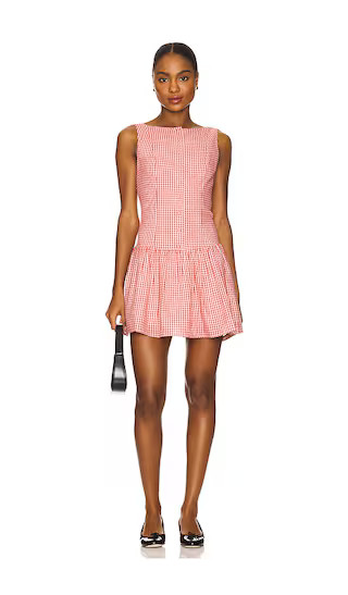 Marieka Mini Dress in Red Gingham | Revolve Clothing (Global)