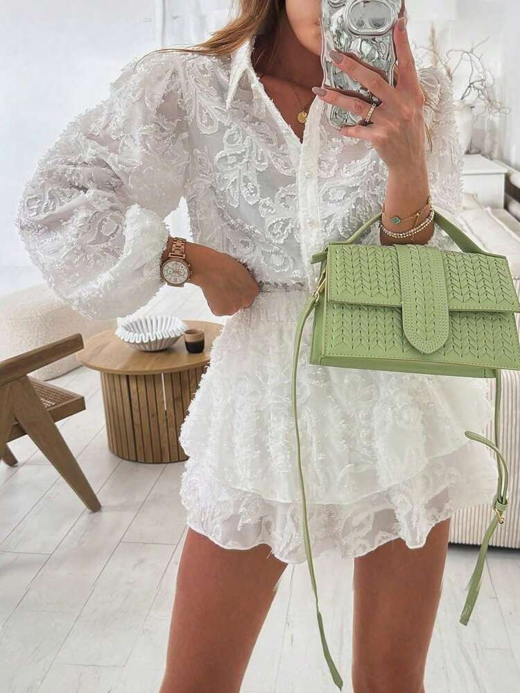 SUNSTORY Women's Fashionable And Elegant 2-Piece Set, Minimalist Dreamy Casual Elegant Outfit For Afternoon Tea And Brunch, Outdoor Street Style, Summer Wear, Women's Outdoor Attire, Women's Elegant Outfit, Women's Casual Wear, Y2K Style Clothing, Spring & Summer Wear | SHEIN