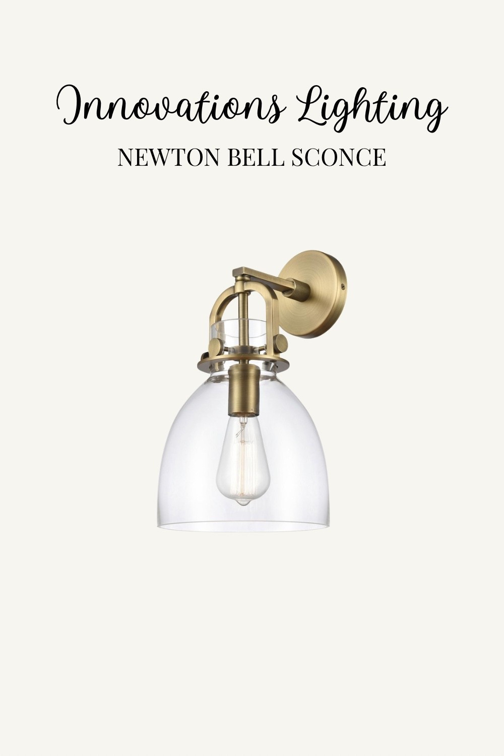 Innovations Lighting Newton Bell Sconce

A classic brass and clear glass wall sconce by Innovations Lighting with a timeless look. #NewtonBellSconce #KitchenSconces