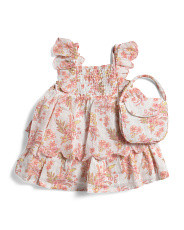 Infant Girls Scalloped Smocked Dress With Purse | Clearance Boost | Marshalls | Marshalls