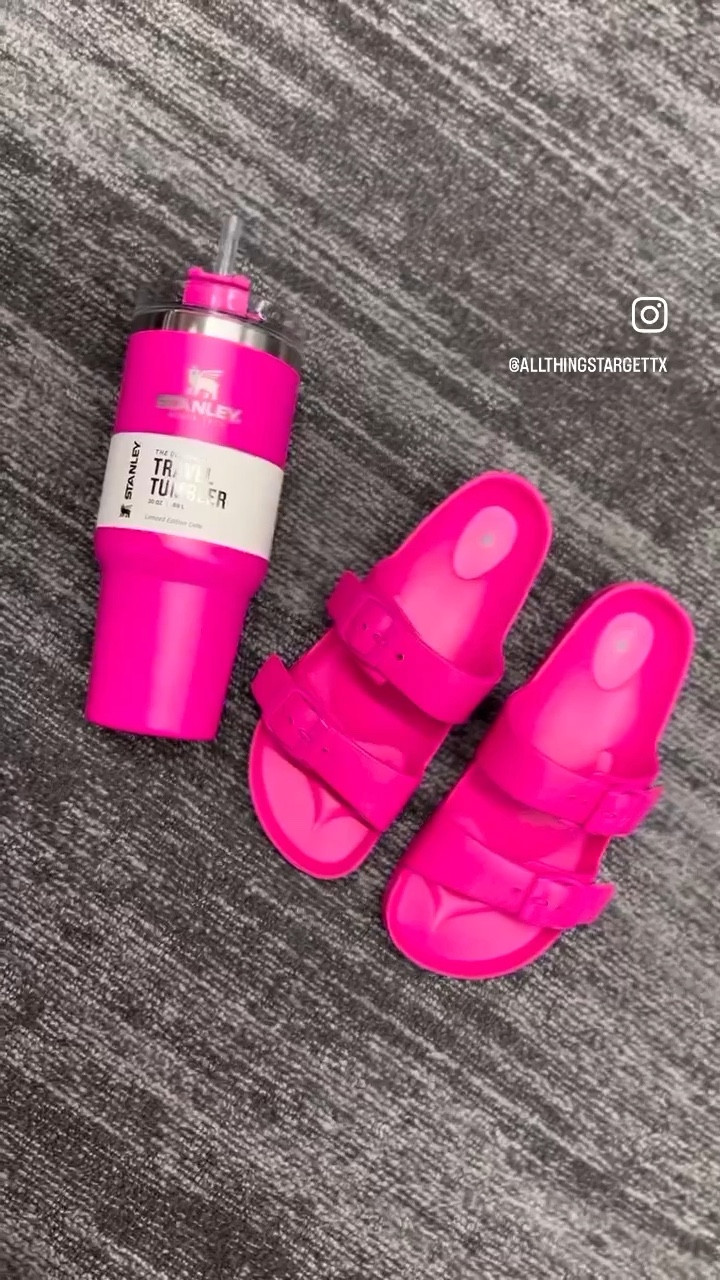 Just spotted the BEST $10 accessory to match your Ravishing Pink Stanley!  I have a feeling these will be summer staples! 

Are you the matchy matchy type? 💕

* Stanley Tumbler - $30
* Sandals - $10

#target #targetstyle #targetexclusive #stanley #stanleycup #pink #coffee #reels #reelsviral #viralreels #instagood #trending #matchymatchy #accessories #accessorize #sandals #reelsinstagram #fyp #fypシ #ontrend #viral #musthave #omg #sopretty #pink #hotpink #barbie #starbucks #starbuckscoffee

#LTKstyletip #LTKshoecrush #LTKunder50