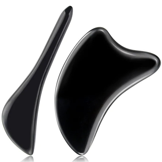 Amazon.com: ZIZZON Bian Stone Gua Sha set Facial Tools Scraping Massage Tool for Face Eye Neck Na... | Amazon (US)