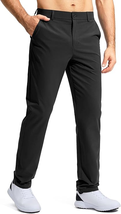 Pudolla Men's Golf Pants Stretch Work Dress Comfy Pants 30"/32"/34" Lightweight Quick Dry Casual ... | Amazon (US)