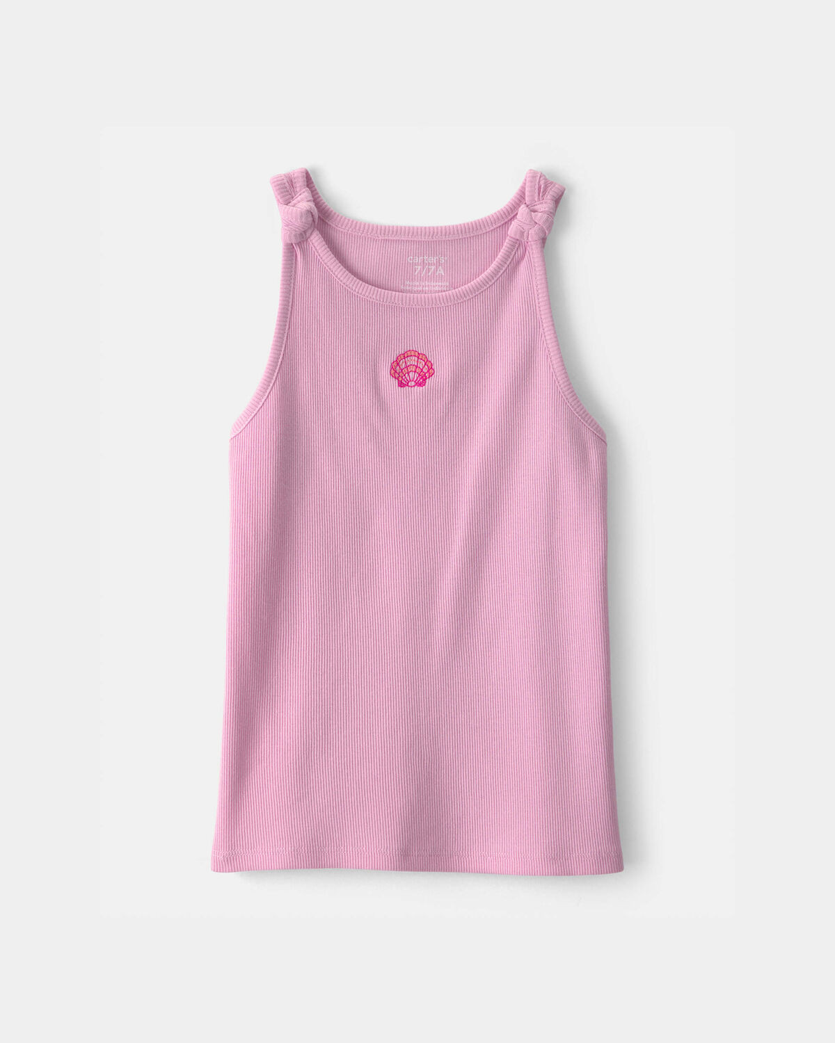 Girls Shell Embroidered Tank Top - Pink | Carter's Inc