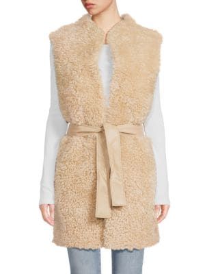 Faux Fur Belted Vest | Saks Fifth Avenue OFF 5TH