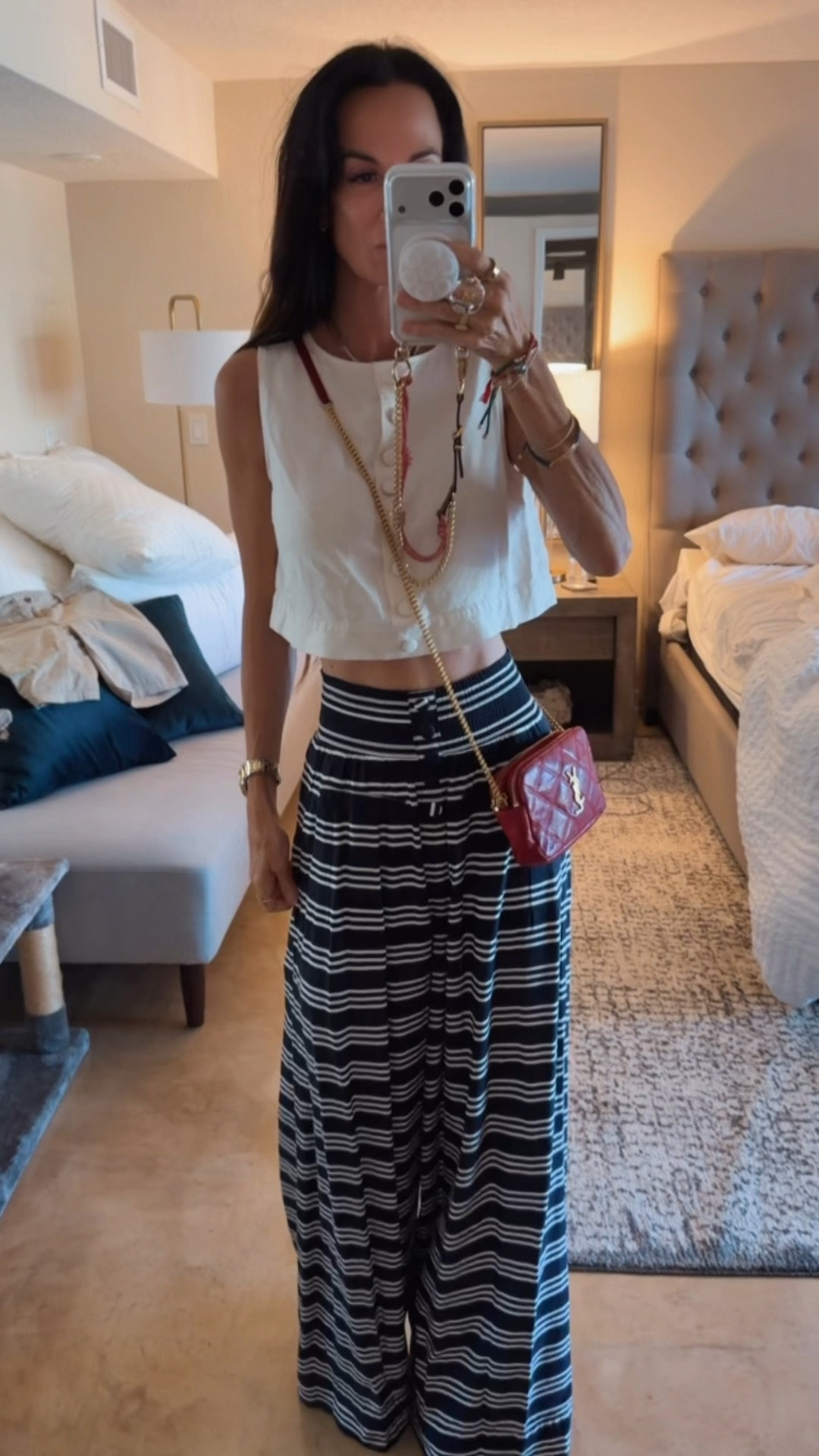 Friday night energy… but make it effortless ✨

This look is giving casual meets chic — and honestly, that balance isn’t about what you wear, it’s the mindset you bring with you 💋

Crisp crop, flowy stripes, and the perfect statement platforms to elevate it all (literally). Add a little gold, a pop of red, and just enough sass… and suddenly it’s a night to remember.

Because the best outfits? They don’t just look good… they feel like you walked in owning the room 💅

Wearing XS

#NicoleColeeStyle #OOTNStyle #SpringOutfits #ChicStyle #ElevatedCasual



#LTKdayinmylife #LTKgrwm #LTKootd