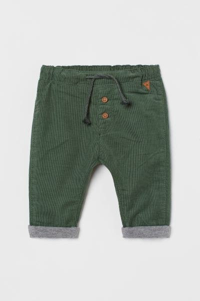 Fully lined corduroy trousers | H&M (UK, MY, IN, SG, PH, TW, HK)