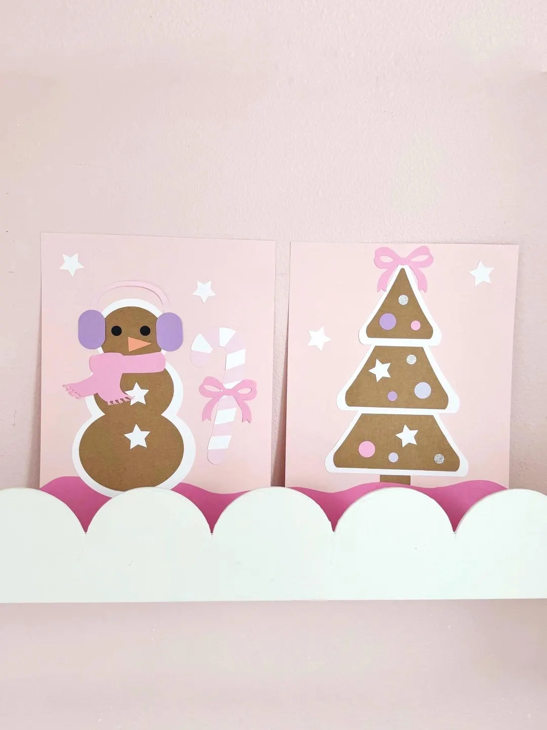 Gingerbread Snowgal/guy + Christmas Tree || Kids Christmas Craft Kit - Etsy | Etsy (US)