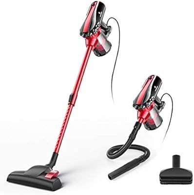 MOOSOO Vacuum Cleaner, 17KPa Strong Suction 4 in 1 Corded Stick Vacuum for Hard Floor with HEPA F... | Amazon (US)