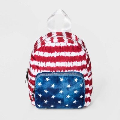 Mad Love Striped Americana Mini Dome Backpack | Target