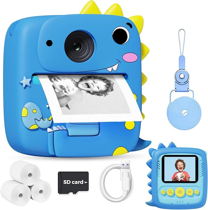 Kids Camera Instant Print for Boys Girls, Christmas Birthday Gifts for 3 4 5 6 7 8 9 Year Old Boy... | Amazon (UK)