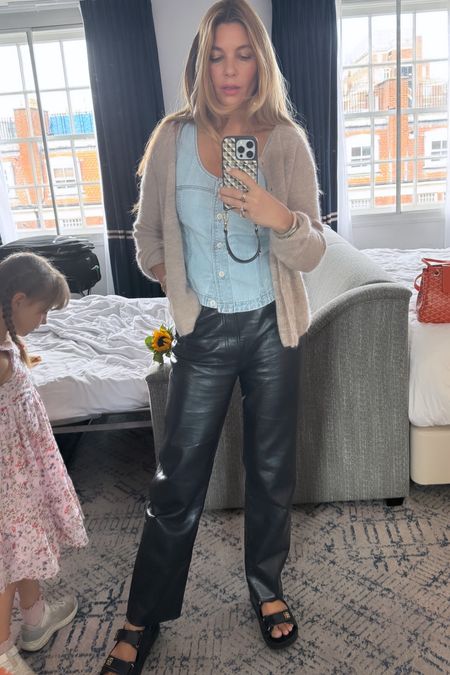 Easy pieces for a day out and about. 

Top: size 8
Leather pants: 27
Shoes: TTS
Sweater: small 
Hot rollers in full effect 
Lips: Revised Pink 

#LTKFindsUnder100 #LTKTravel #LTKBeauty