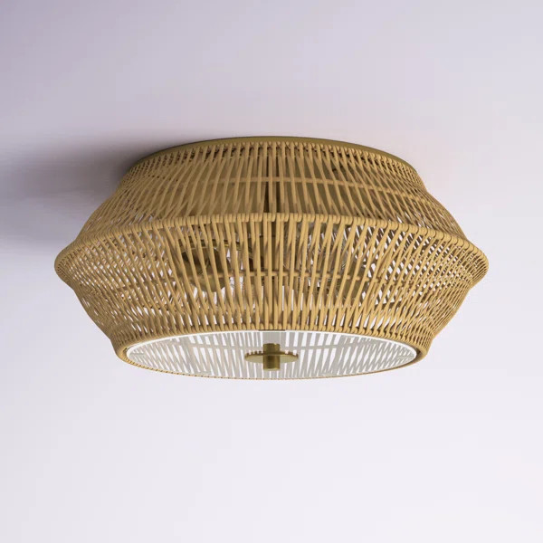 Robert 2 - Light 15.25'' Caged Drum Flush Mount | Wayfair North America