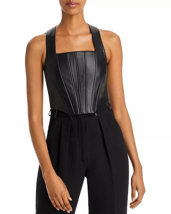 Farra Faux Leather Corset Top - 100% Exclusive | Bloomingdale's (US)