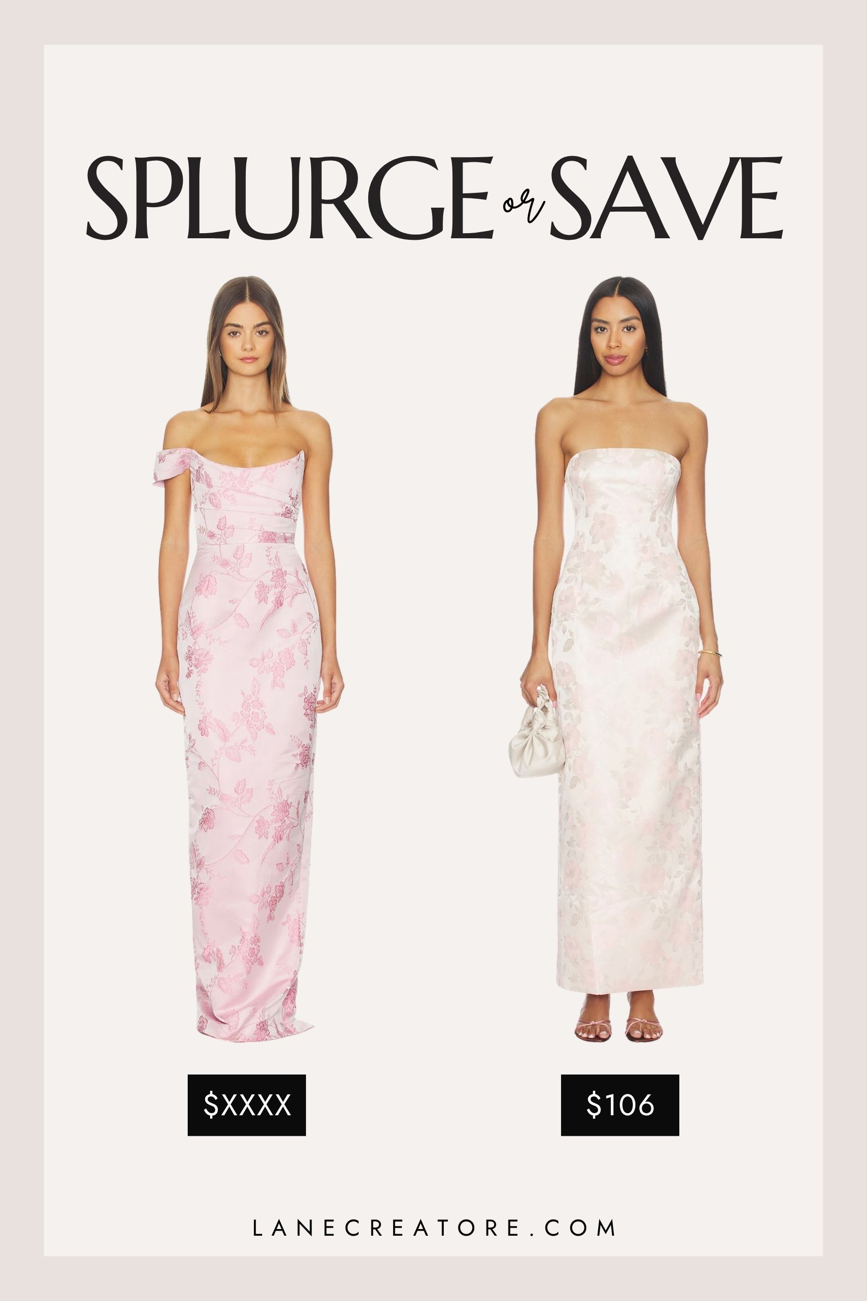 SAU LEE Pink Jackson Brocade Gown Dupe. Splurge or save? 💫

.
.
.

Tags: sau lee dupe. sau lee dress dupe. sau lee jackson gown dupe. sau lee brocade gown dupe. sau lee pink dress dupe. sau lee strapless dress dupe. sau lee maxi dress dupe. sau lee inspired dress. sau lee inspired fashion. pink brocade dress. blush pink gown. strapless floral dress. jacquard dress. floral brocade gown. pink wedding guest dress. formal pink dress. black tie wedding guest dress. spring wedding guest dress. feminine gown. strapless maxi dress. baby pink wedding guest dress