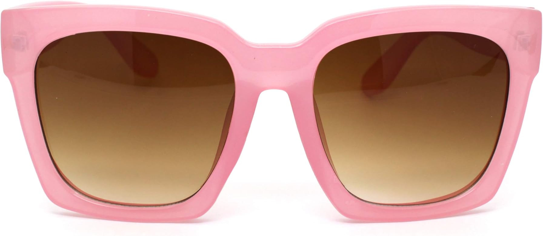 Womens Boyfriend Style Oversize Horned Rim Thick Plastic Sunglasses | Amazon (US)