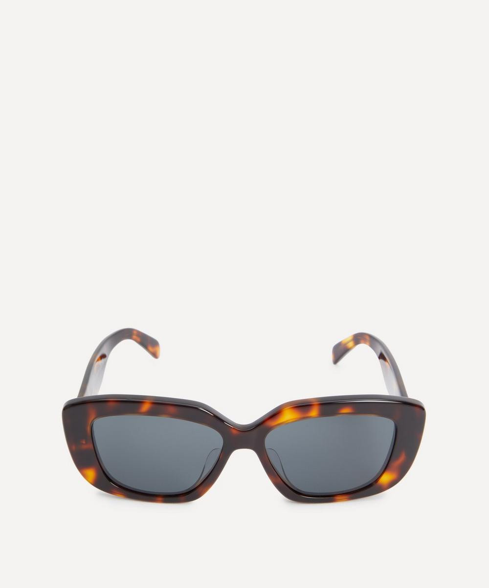 Celine Women's Acetate Rectangular Sunglasses Blonde Havana Smoke | Liberty London (UK)